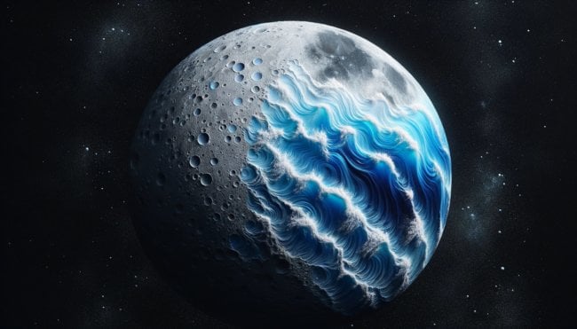 Миллиарды лет назад на Луне было больше воды, чем считалось ранее. Фото.