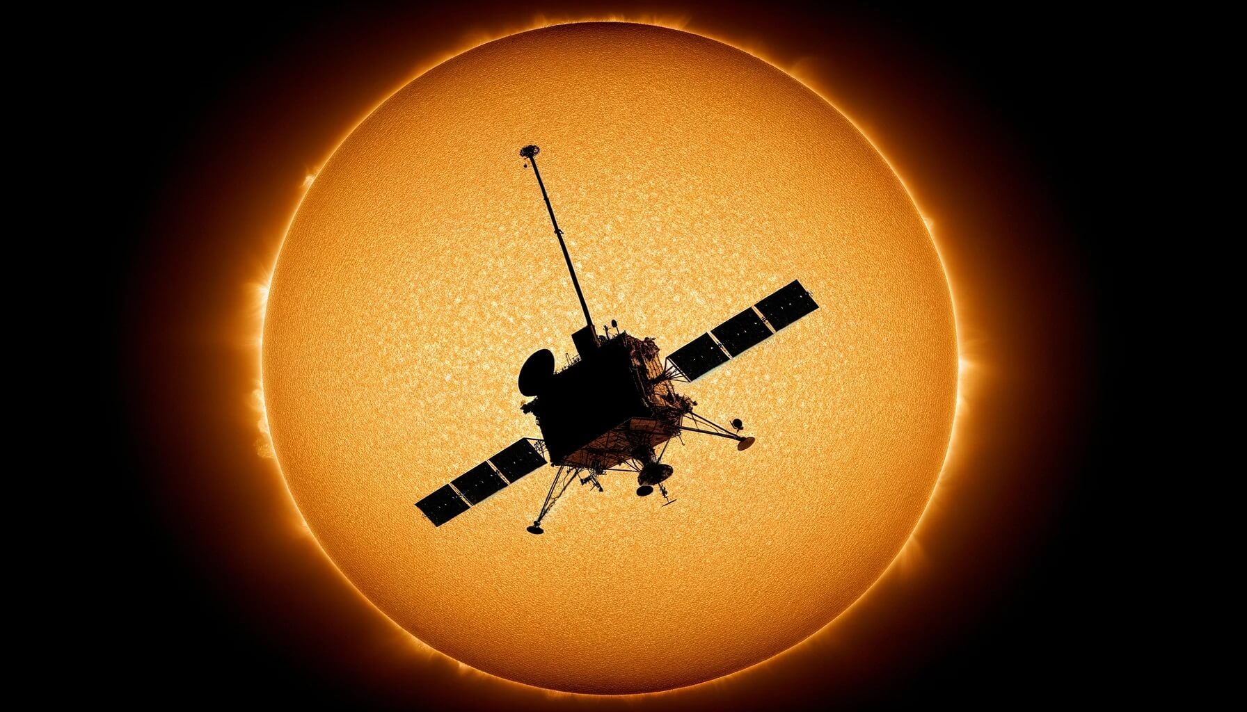 В 2024 году аппарат NASA «почти» совершит посадку на Солнце — это будет эпохальное событие. В 2024 году солнечный зонд «Паркер» приблизится к Солнцу на по-настоящему рекордное расстояние. Изображение: нейросеть DALL-E. Фото.