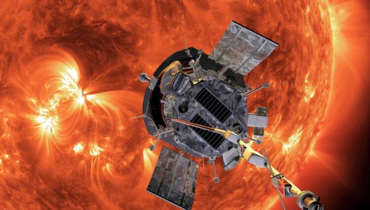 Космический аппарат, летящий к Солнцу. Стоимость солнечного зонда «Паркер» оценивается в 1,5 миллиарда долларов. Изображение: NASA. Фото.