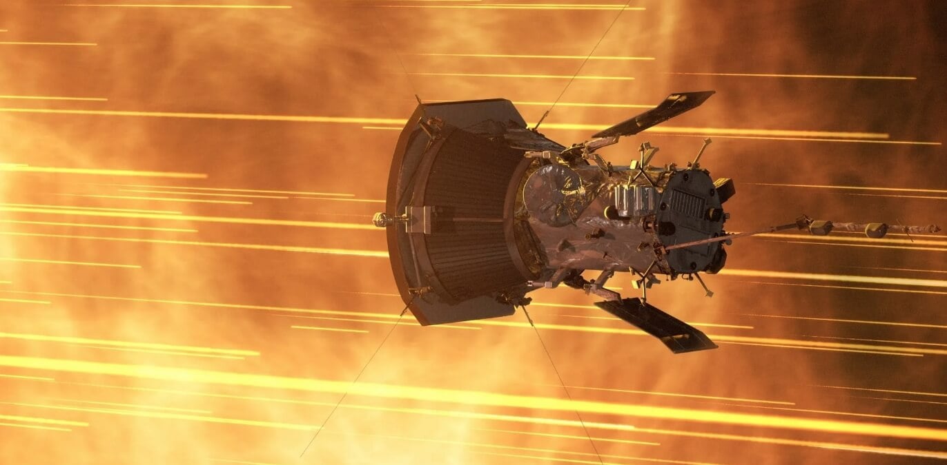 Почему зонд «Паркер» не сгорел на Солнце. Зонд «Паркер» защищен панелью Thermal Protection System. Изображение: NASA. Фото.