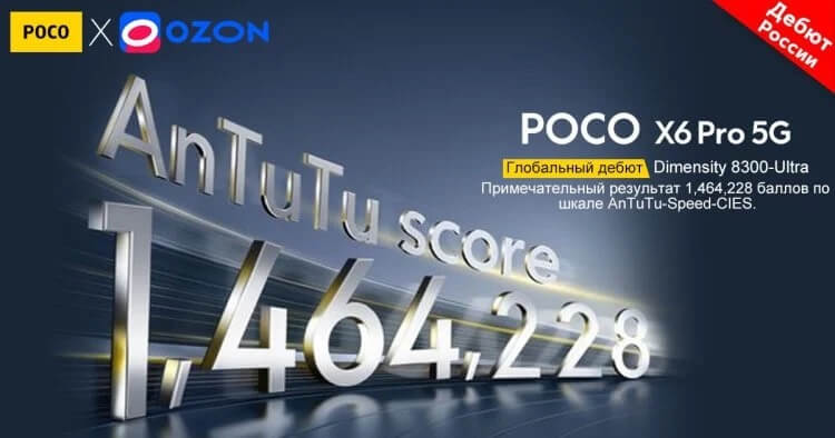 POCO X6 Pro — самый мощный смартфон Поко. Главная новинка POCO — POCO X6 Pro. Фото.