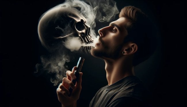 Электронные сигареты без никотина оказались такими же вредными, как обычные «вейпы». Фото.