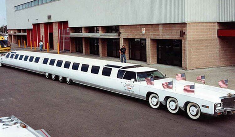 Самый длинный лимузин в мире. Лимузин «American Dream» в 1980-е годы. Фото.
