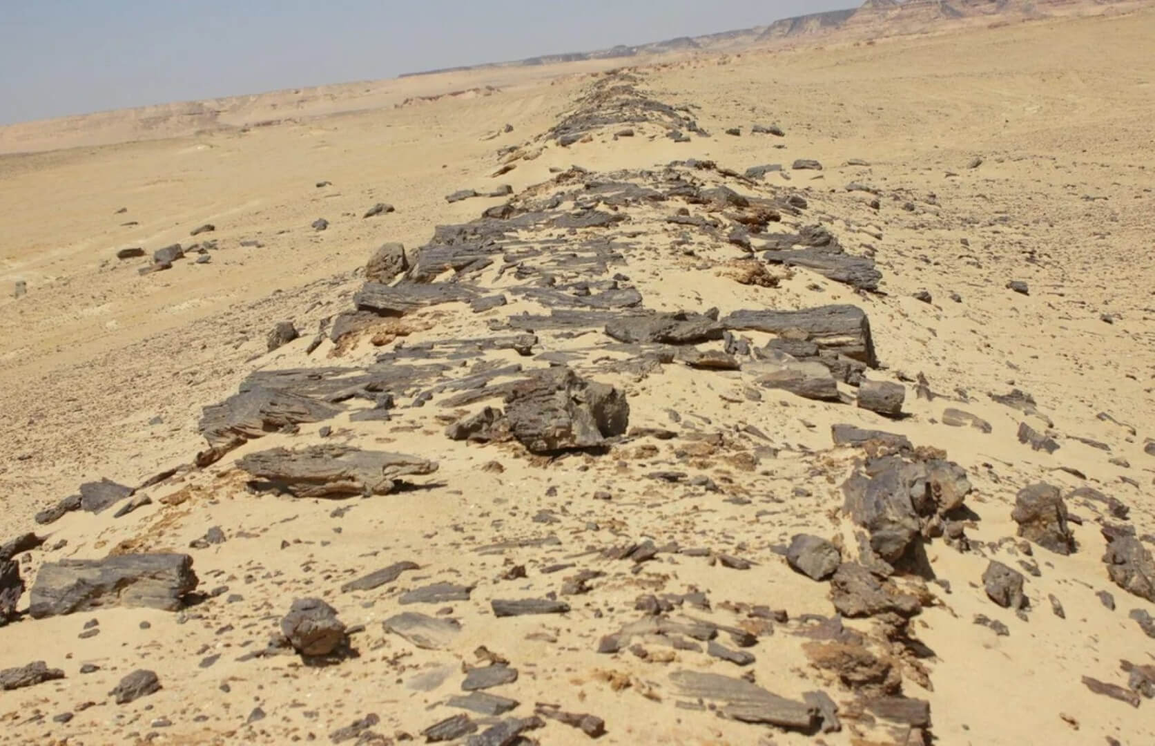Как древние египтяне перевозили тяжелые камни. Фотография самой древней мощеной дороги в Египте. Фото.