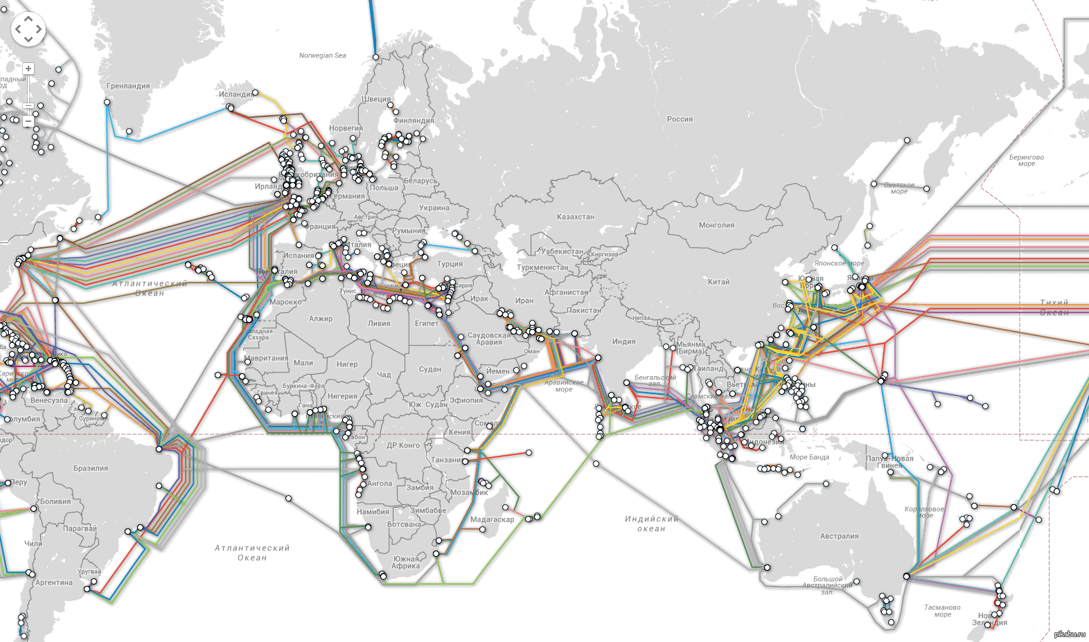 Что такое интернет кабели. Карта интернет кабелей, соединяющих континенты. Фото.
