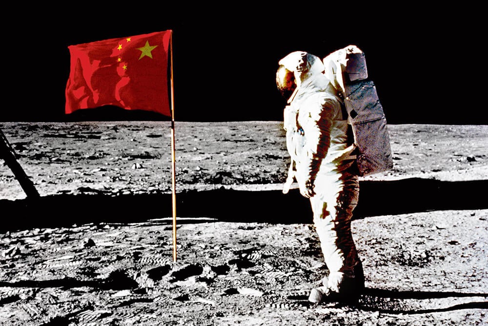 Присутствие Китая на Луне. Китай планирует высадку на Луну на 2030 году. Фото.