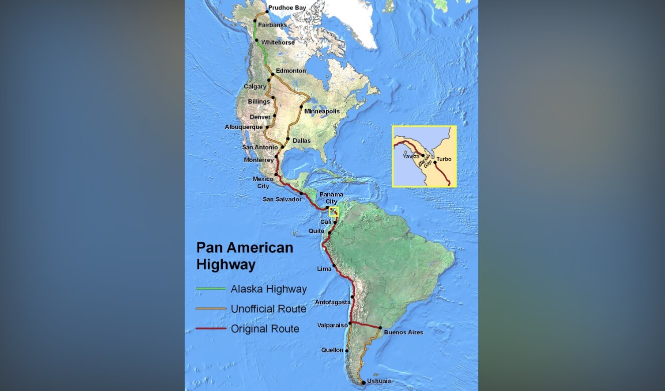 Панамериканское шоссе. Протяженность панамериканского шоссе. Фото.