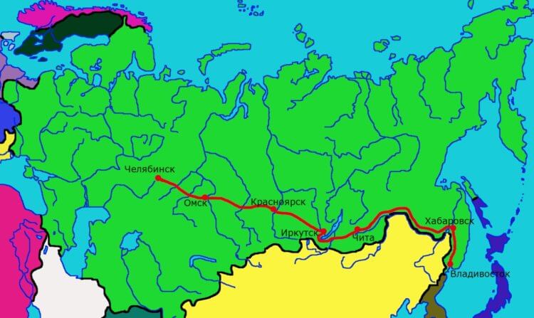 Den stora sibiriska vägen. Den stora sibiriska vägen 1916. Foto.