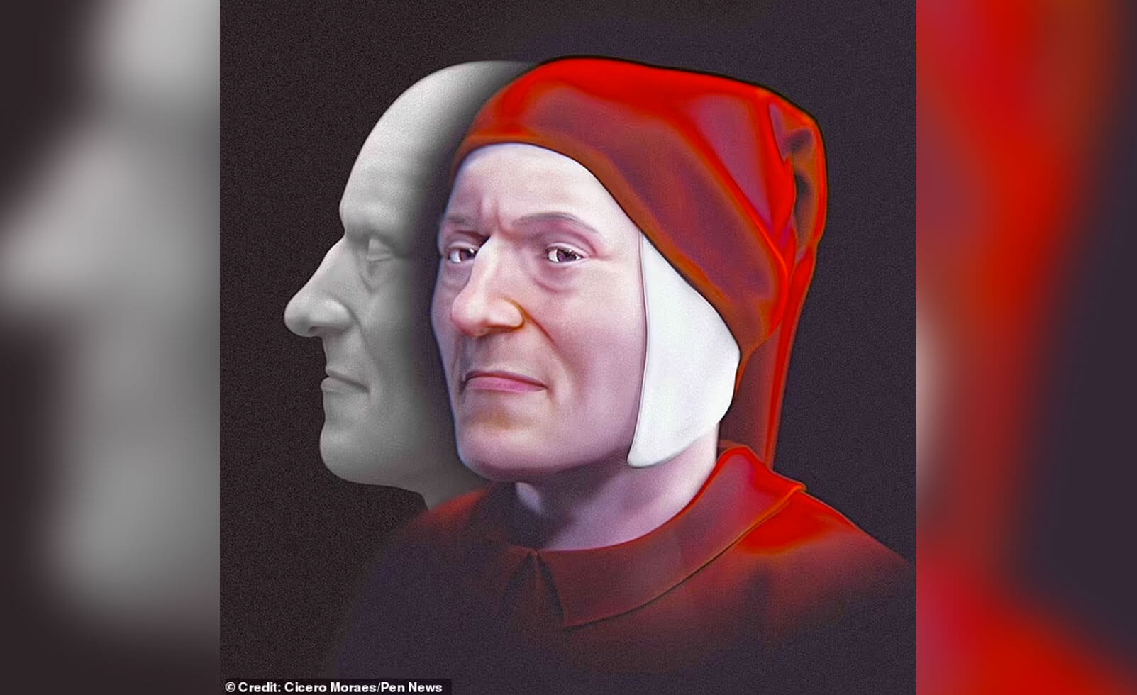Ученые воссоздали лицо Данте Алигьери — человека, описавшего ад и рай. Результаты новой научной работы показали, что Данте Алигьери выглядел так. Фото.