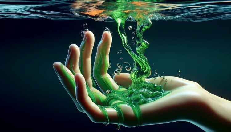 What causes a person's blood to turn green or blue. Underwater, a person's blood turns green, and there is a scientific explanation for this. Photo.