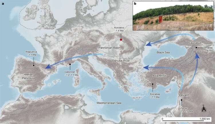 Люди мигрировали с Кавказа в Европу. Карта миграции древних людей. Фото.