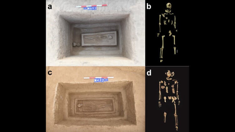 Останки древних людей возрастом 2500 лет. Могилы, в которых были обнаружены останки людей с ампутированными ногами. Источник фото: www.livescience.com. Фото.