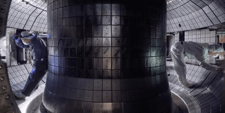 Temperatur i en fusionsreaktor. Tokmak-reaktorn har formen av en munk. Bildkälla: www.iflscience.com. Foto.