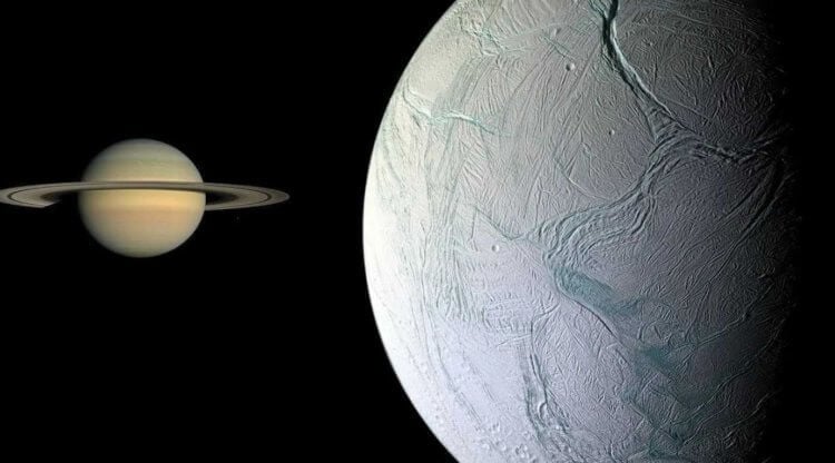 Study of Enceladus and other satellites. The study of Enceladus is an important goal for NASA. Image source: sputnik.by. Photo.