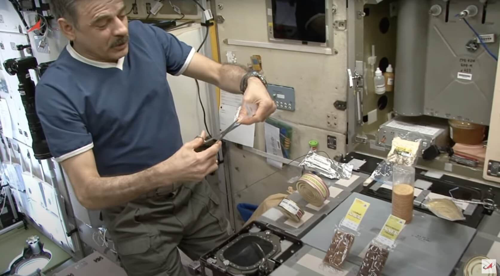 Как работает пищеварение в космосе. Современная еда космонавтов. Источник фотографии: Роскосмос. Фото.