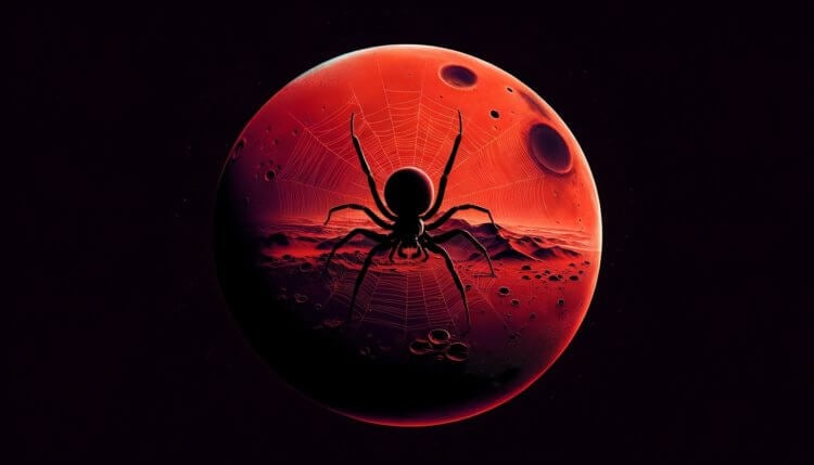 A photograph with “spiders on Mars” is being discussed on the Internet. What is it really? Scientists saw something on Mars that looked like a bunch of spiders. Image: DALLE-3 neural network. Photo.