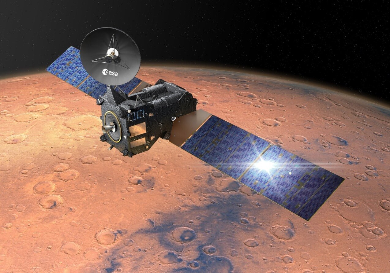 Пауки на Марсе. Космический аппарат Trace Gas Orbiter. Источник изображения: phys.org. Фото.