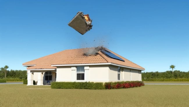 На дом жителя США упал космический мусор — ведется расследование. Фото.