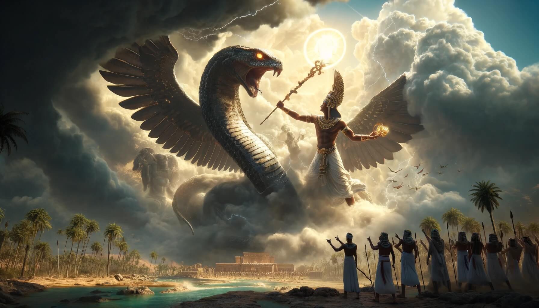 Затмения Солнца в Древнем Египте. В Древнем Египте люди тоже верили, что на небе происходит битва. Фото.
