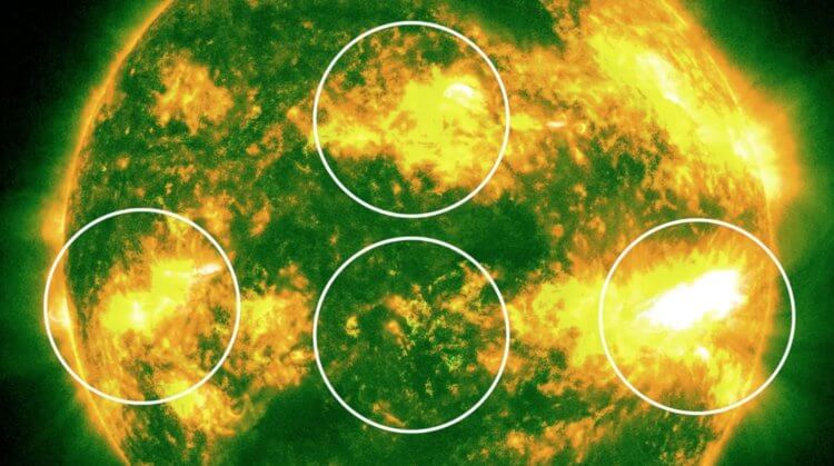Sällsynt fenomen: fyra samtidiga solutbrott kan orsaka en magnetisk storm. I slutet av april 2024 upplevde solen ett sympatiskt solutbrott. Bildkälla: IFL Science. Foto.