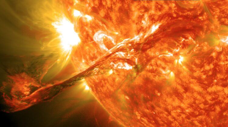 Soludbrud i april 2024. Solglødetråd. Billedkilde: NASA Goddard Space Flight Center. Foto.