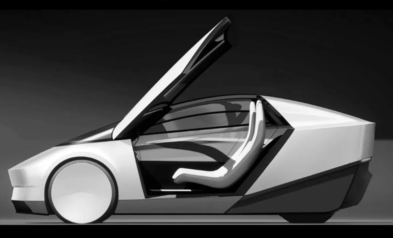 Беспилотное такси Tesla в 2024 году. Концепт беспилотного такси Tesla. Изображение: gearrice.com. Фото.