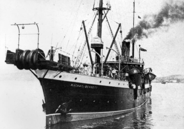 How the passengers of the Titanic were rescued. The Mackay-Bennett rescue ship. Photo source: thesun.co.uk. Photo.