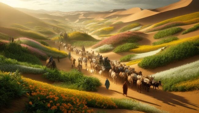 Наскальный рисунок показал, как выглядела пустыня Сахара 4000 лет назад. Фото.