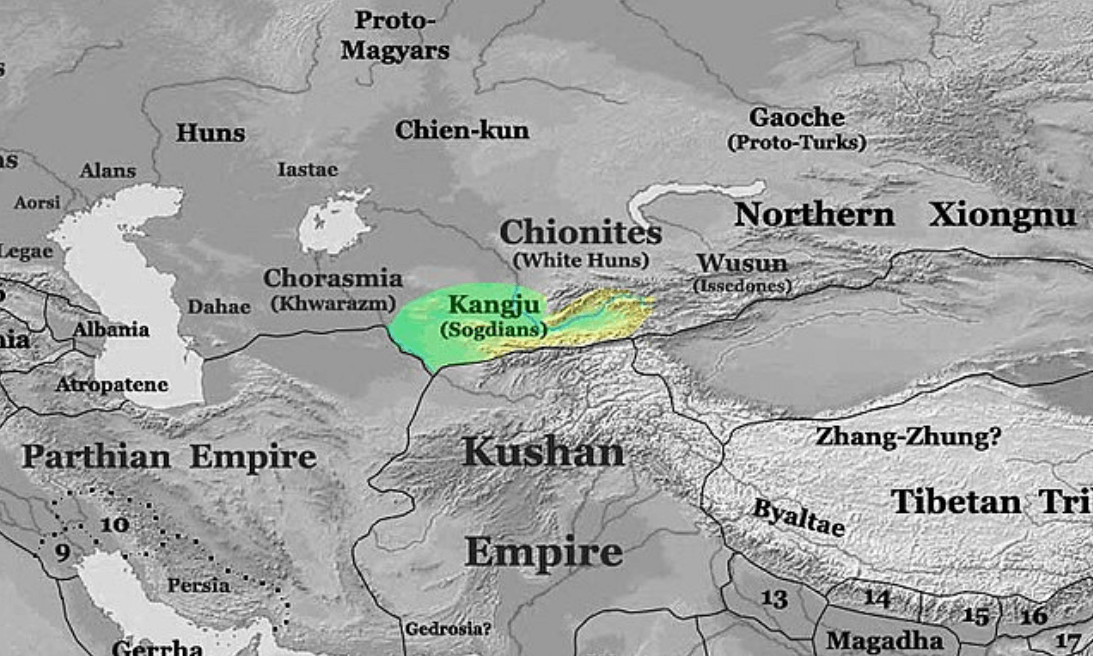 Загадочное древнее государство Кангюй. Приблизительное расположение государства Кангюй. Источник изображения: wikipedia.org. Фото.