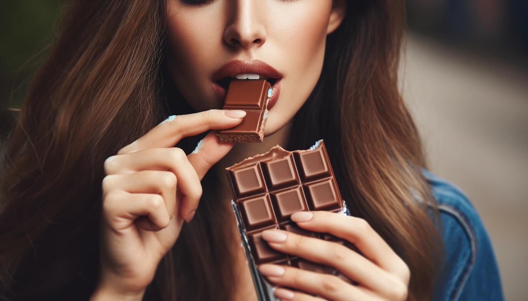 Вред и польза шоколада. В день без вреда для здоровья и фигуры можно есть 20-25 грамм шоколада. Фото.