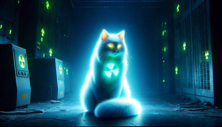 Who are radiation cats. Or maybe scientists will create a breed of radiation cats. Who are radiation cats. Or maybe scientists will create a breed of radiation cats. Photo.