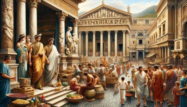 Как жили бедные и богатые люди Древнего Рима. Фото.
