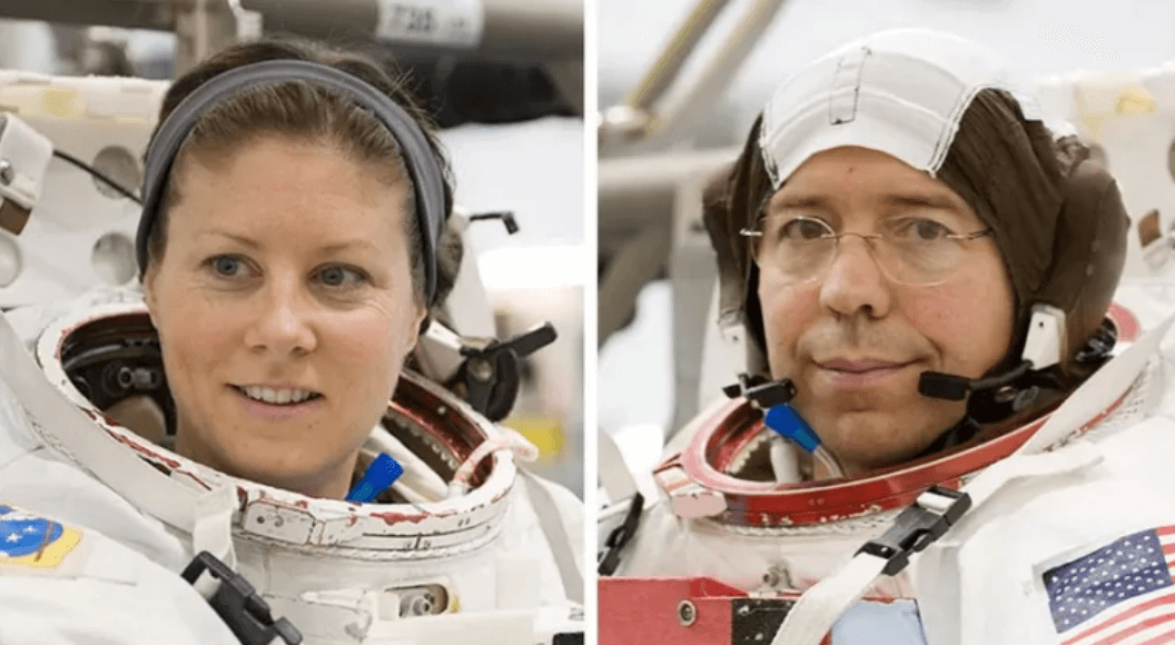 Почему НАСА переносит выходы в открытый космос. Астронавты Трейси Дайсон и Майкл Барратт. Источник фото: enewsmd.online. Фото.