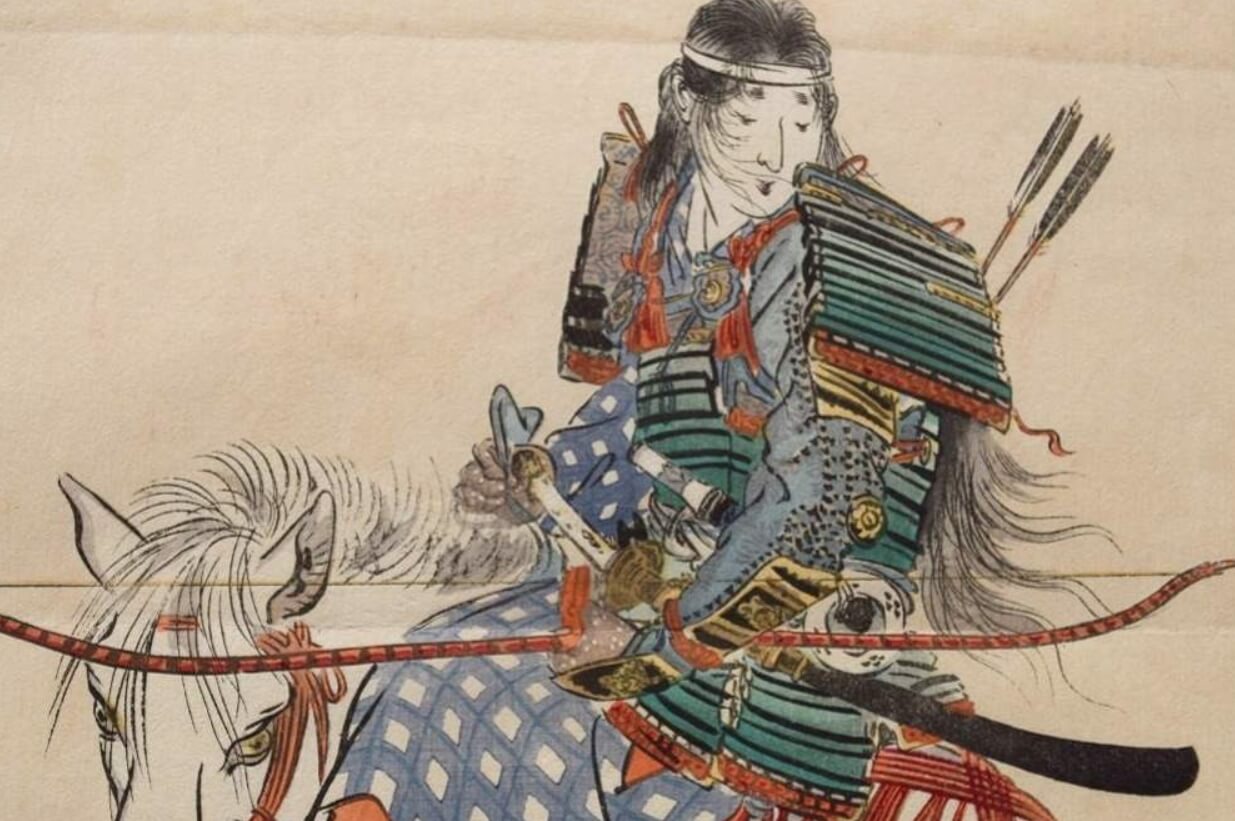 Женщина-самурай Томоэ Годзэн. Само собой, как выглядела Томоэ Годзэн, никто не знает. Источник: Collection of Tokyo National Museum. Фото.