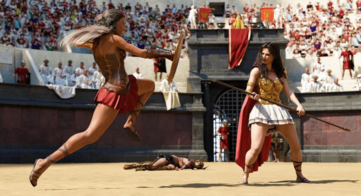 Почему в Древнем Риме женщины становились гладиаторами. О женщинах гладиаторах очень мало информации, но известно, что они существовали. Источник фото: fishki.net. Фото.