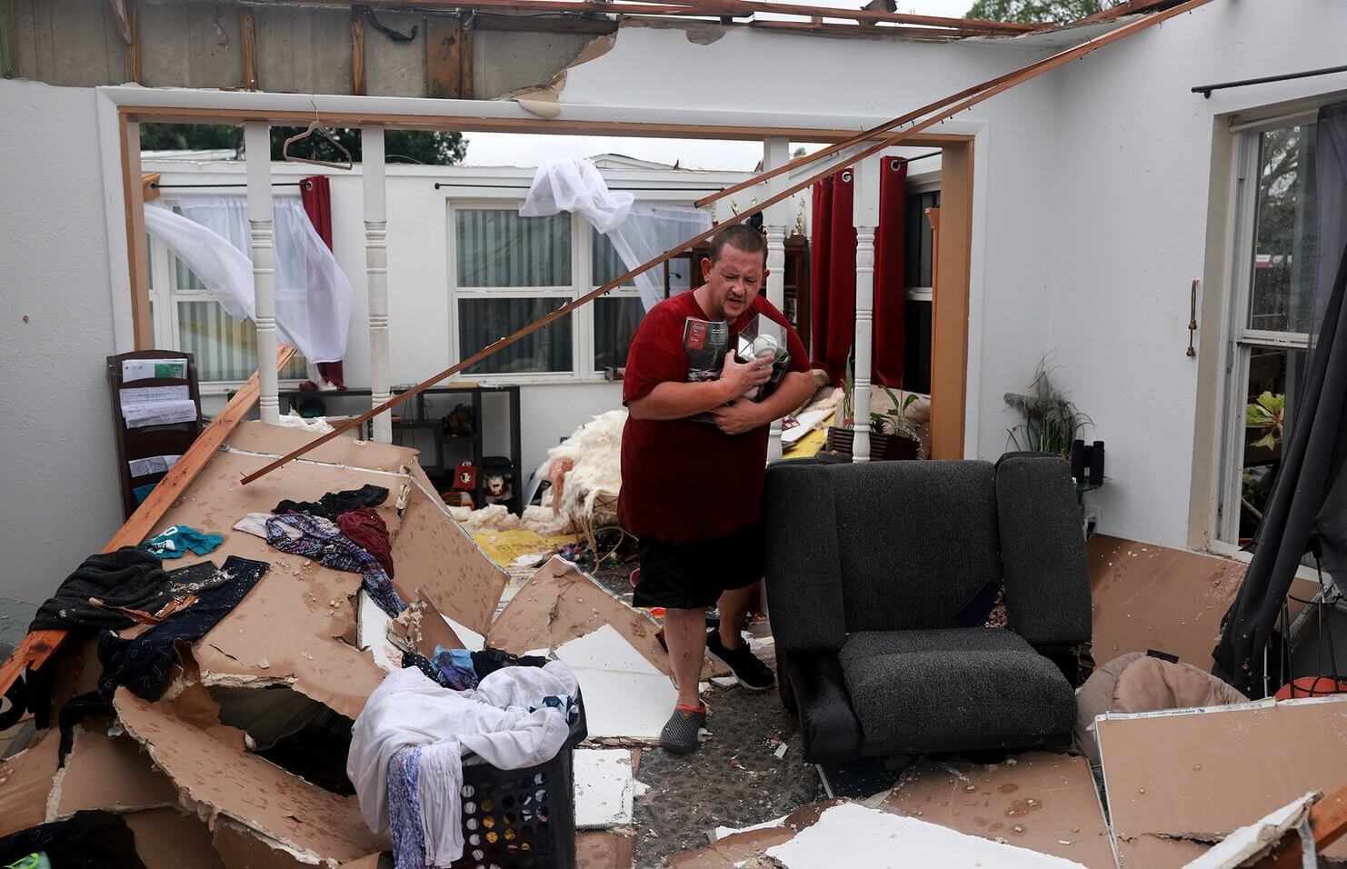 В основном ураган разрушил мобильные дома, которые известны своей хрупкостью. Автор фотографии: Joe Raedle/Getty Images. Фото.