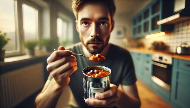 Можно ли вместо мяса всегда есть тушенку. Фото.