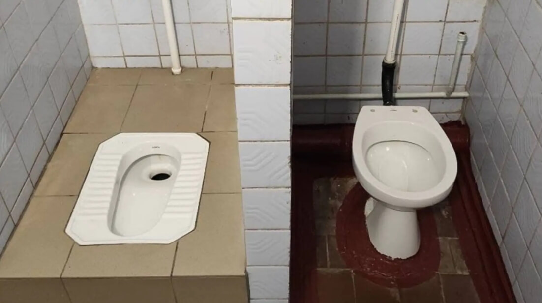 Сквот унитазы более опасные, чем обычные унитазы. Фото.