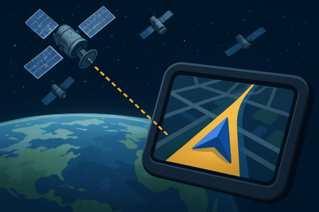 Как работает система навигации GPS и причем здесь атомные часы. Фото.