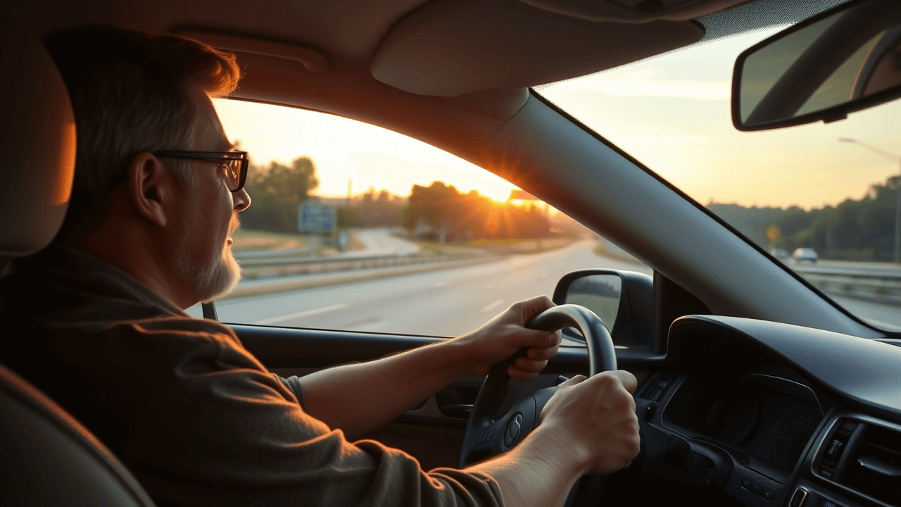 Водители иногда сталкиваются с состоянием, которое называют «дорожным гипнозом». Фото.