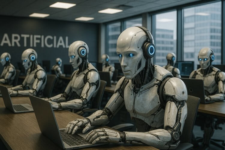 Минусы искусственного интеллекта. К нашему счастью, полностью состоящих из нейросетей компаний в ближайшее время не появится. Фото.