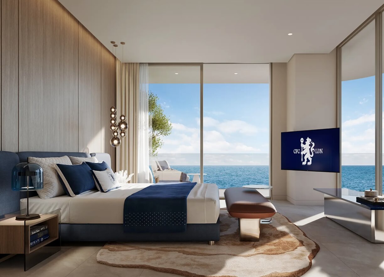 Небоскреб с футбольным полем. Примерный интерьер квартиры в Chelsea Residences. Источник изображения: newatlas.com. Фото.