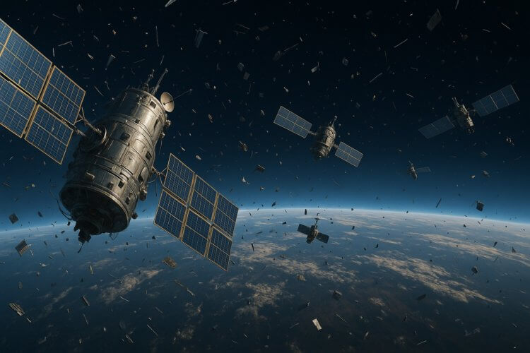 Сколько спутников на орбите Земли. К сожалению, помимо спутников, на орбите много космического мусора. Сколько спутников на орбите Земли. К сожалению, помимо спутников, на орбите много космического мусора. Фото.