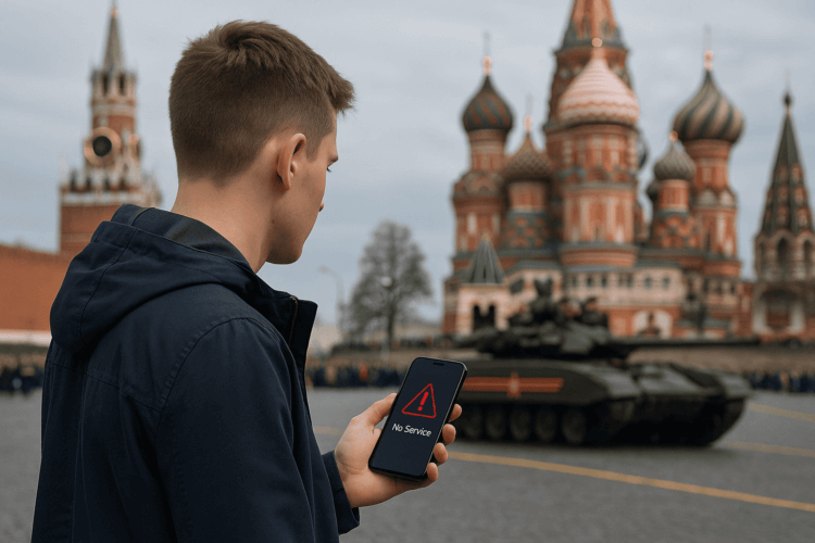 Почему не работает интернет в День Победы даже вдали от парада? Уже не первый день на улицах фиксируются перебои с интернетом и связью — это происходит по мере установки оборудования. Фото.