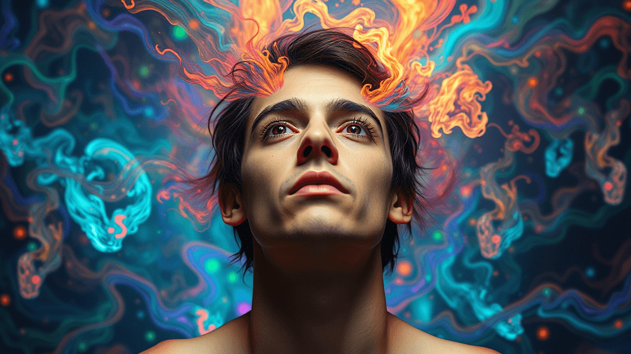 Галлюцинации — это образы, которые человек воспринимает, как реальные. Фото.