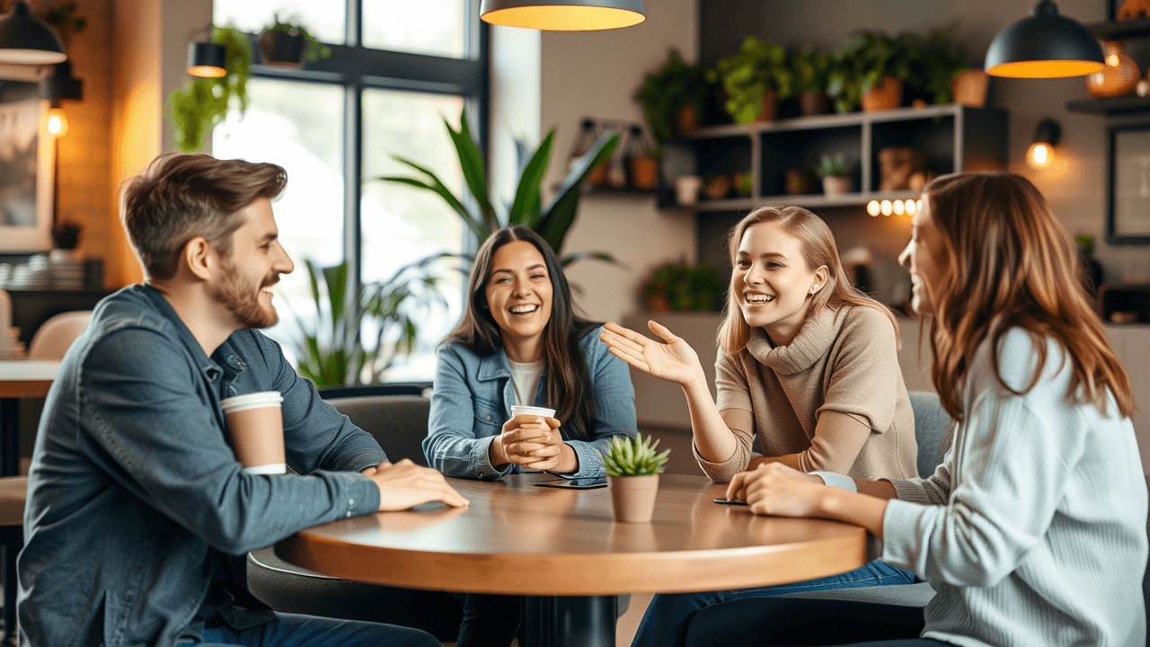 Встречи с друзьями — отличный способ профилактики одиночества. Фото.