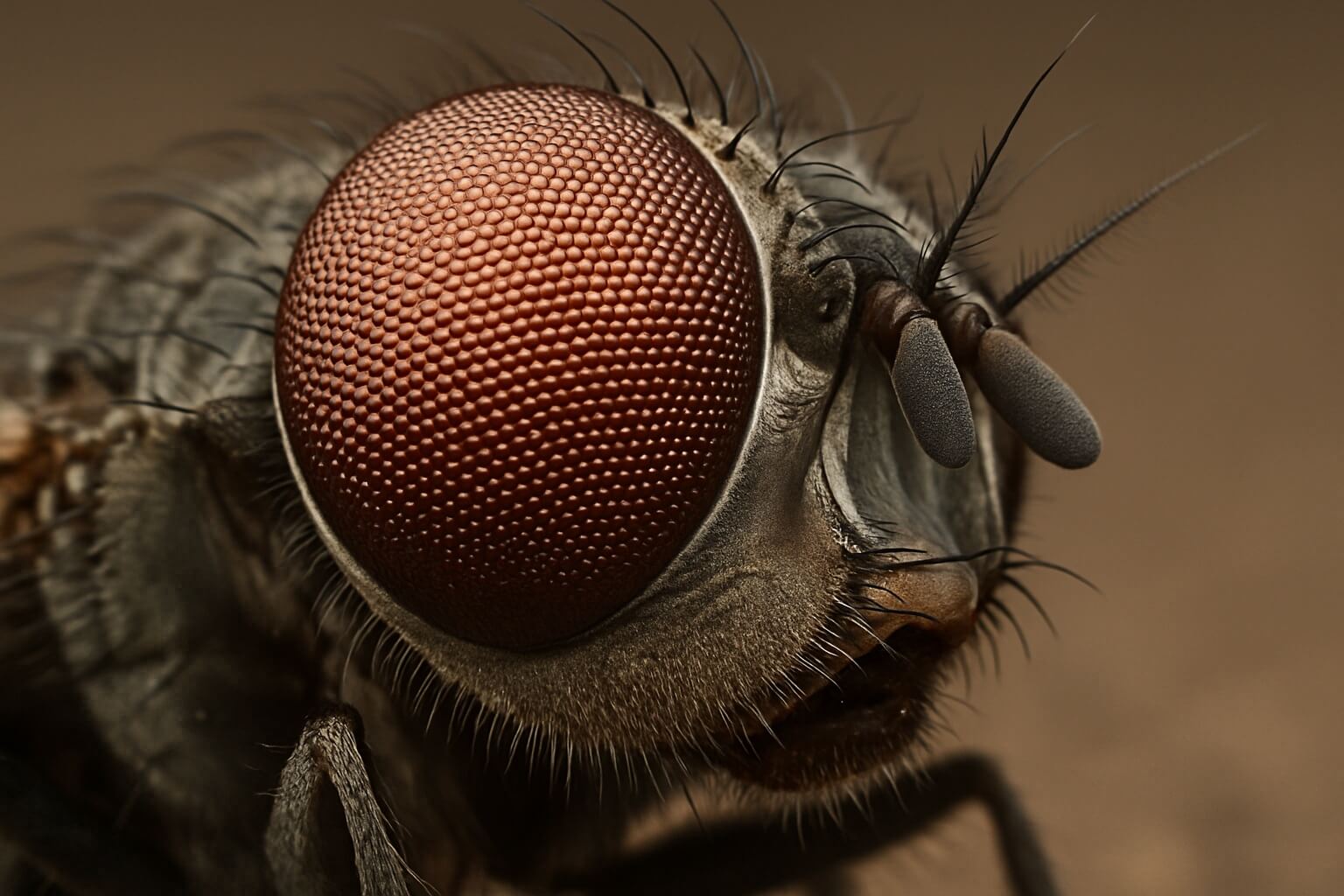 Животное с лучшей реакцией. Зрение мух и многих других насекомых называется фасеточным. Фото.