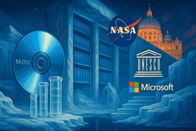 Как сохранить данные на 1000 лет — и почему NASA, Ватикан и Microsoft уже так делают. Фото.