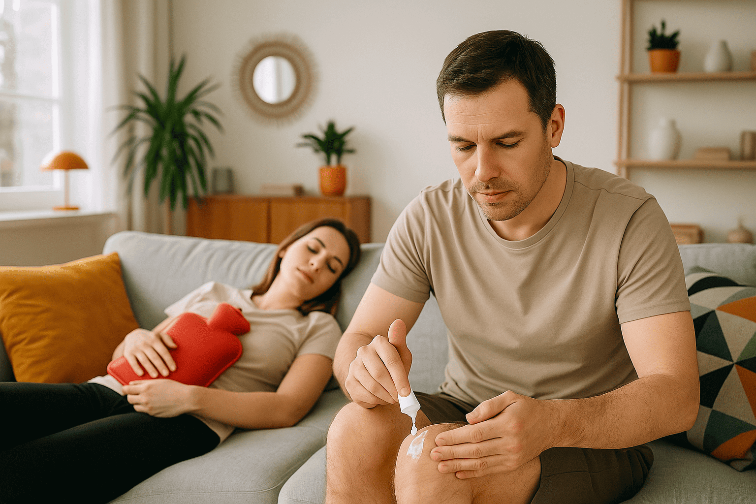 Тепло (разогревающие мази и грелки) — для расслабления и восстановления, но не в остром периоде. Фото.