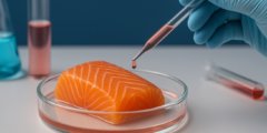 Лосось из пробирки: как ученые делают деликатес всего из одной клетки. Фото.
